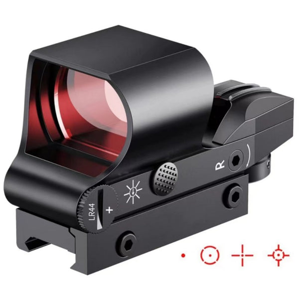 11/20mm Guideway Tactical Red Spot Aiming Rifle Sight Glass Red Projection Point Sight Glass Reflective Mesh Sight Glass
