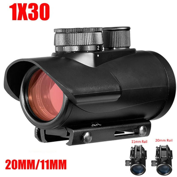 1X30 1x32 Green Red Dot Sight Scope Holographic 11mm & 20mm Weaver Rail Mount for Tactical Hunting Optics Mount Shooting